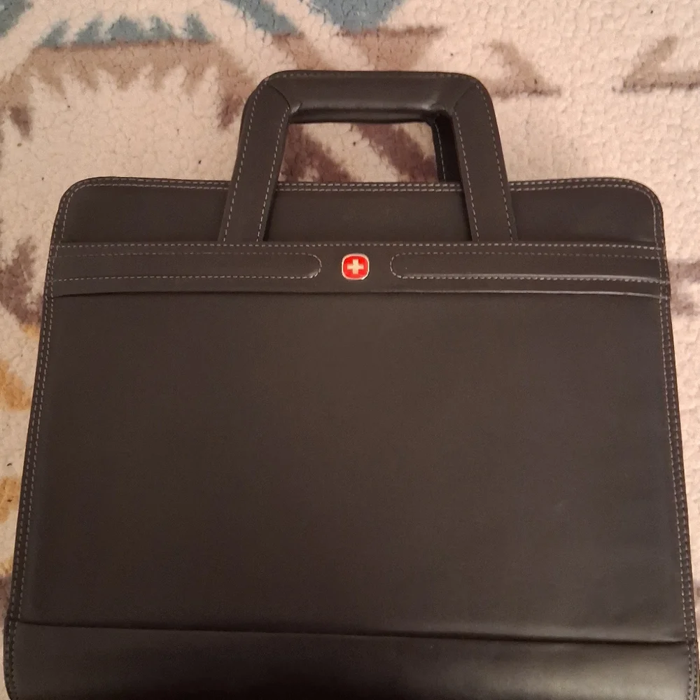 Wenger Black Leather Briefcase
